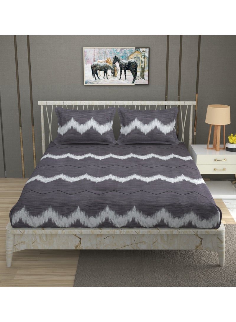 AURIO Premium King Size Flat Bedsheet with 2 Matching Pillowcases – Luxury Oversized 275x275 cm Bedding Set – Ultra-Soft, Breathable Microfiber Fabric with 50x75 cm Pillow Covers – Durable and Fade-Resistant - Image 3